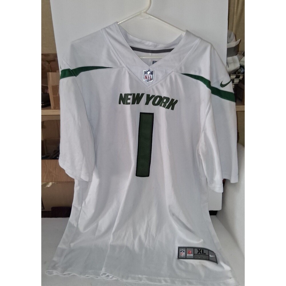 New York Jets Ahmad Sauce Gardner #1 Nike White Official NFL Game Jersey Size XL